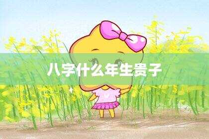 八字什么年生贵子