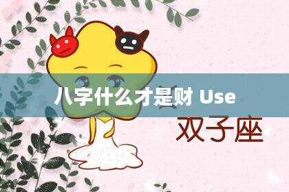 八字什么才是财 Use