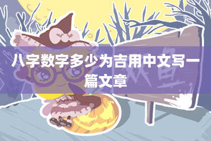 八字数字多少为吉用中文写一篇文章