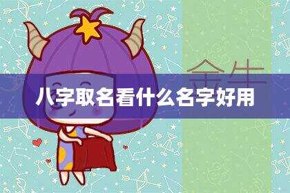 八字取名看什么名字好用