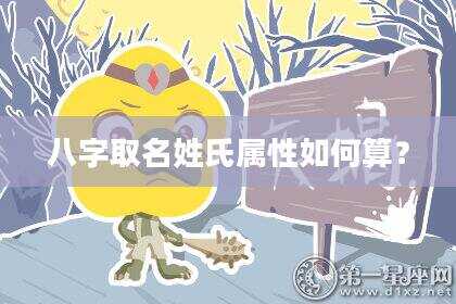 八字取名姓氏属性如何算？