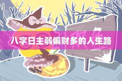 八字日主弱偏财多的人生路