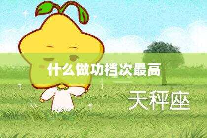什么做功档次最高