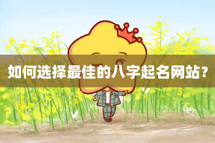 如何选择最佳的八字起名网站？
