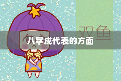 八字戍代表的方面