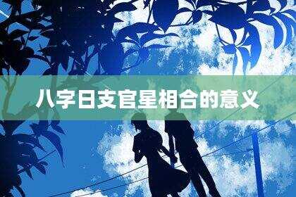 八字日支官星相合的意义