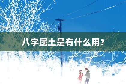 八字属土是有什么用？