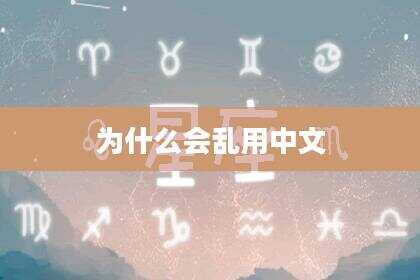 为什么会乱用中文